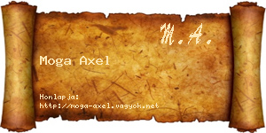 Moga Axel névjegykártya